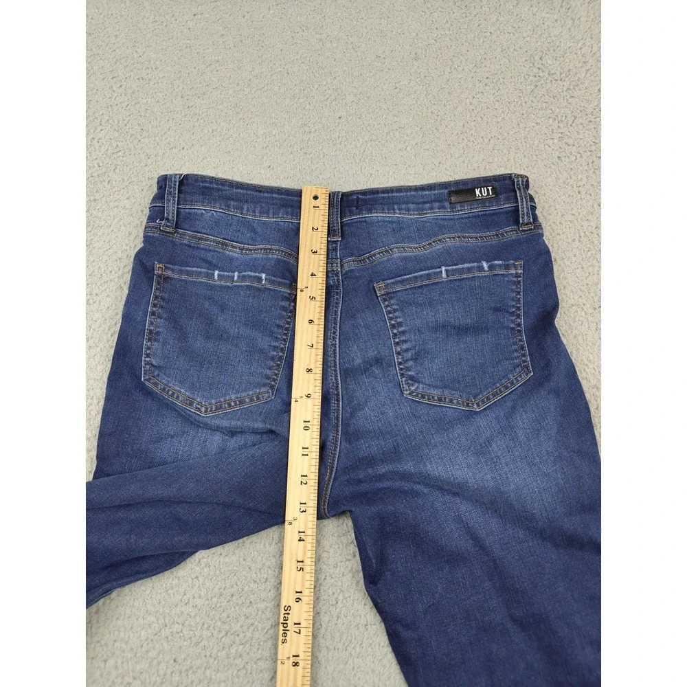 KUT From The Kloth Donna High Rise Ankle Skinny Jeans Womens 12 Blue Denim